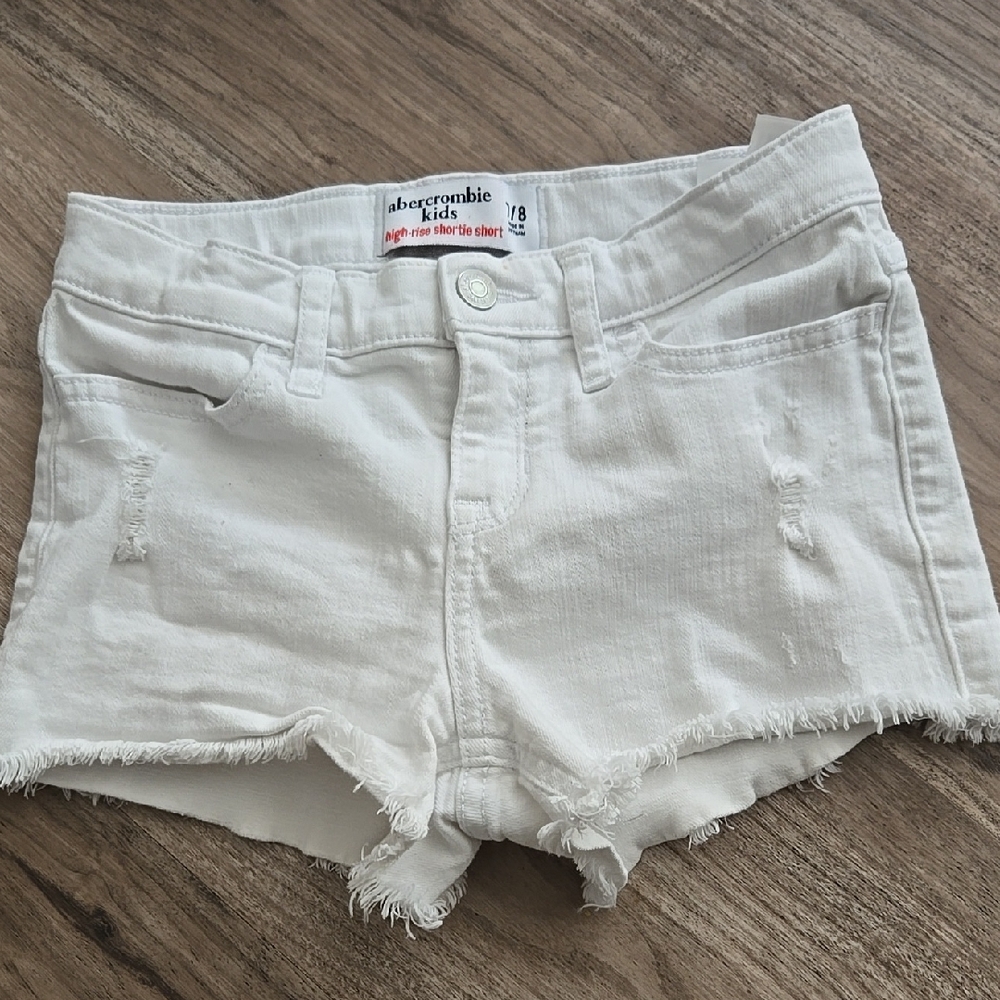 Abercrombie Kids White Denim Shorts